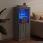 vidaXL Sideboard mit LED-Leuchten Grau Sonoma 41x37x100 cm vidaXL Sideboard mit LED-Leuchten Grau Sonoma 41x37x100 cm