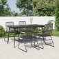 5-tlg. Garten-Essgruppe Schwarz PVC Rattan 5-tlg. Garten-Essgruppe Schwarz PVC Rattan
