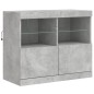 vidaXL Sideboard mit LED-Leuchten Betongrau 81x37x67 cm vidaXL Sideboard mit LED-Leuchten Betongrau 81x37x67 cm