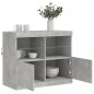 vidaXL Sideboard mit LED-Leuchten Betongrau 81x37x67 cm vidaXL Sideboard mit LED-Leuchten Betongrau 81x37x67 cm
