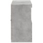 vidaXL Sideboard mit LED-Leuchten Betongrau 81x37x67 cm vidaXL Sideboard mit LED-Leuchten Betongrau 81x37x67 cm