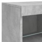 vidaXL Sideboard mit LED-Leuchten Betongrau 81x37x67 cm vidaXL Sideboard mit LED-Leuchten Betongrau 81x37x67 cm