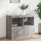 vidaXL Sideboard mit LED-Leuchten Grau Sonoma 81x37x67 cm vidaXL Sideboard mit LED-Leuchten Grau Sonoma 81x37x67 cm