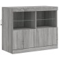 vidaXL Sideboard mit LED-Leuchten Grau Sonoma 81x37x67 cm vidaXL Sideboard mit LED-Leuchten Grau Sonoma 81x37x67 cm
