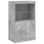 vidaXL Sideboard mit LED-Leuchten Betongrau 60,5x37x100 cm vidaXL Sideboard mit LED-Leuchten Betongrau 60,5x37x100 cm