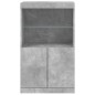 vidaXL Sideboard mit LED-Leuchten Betongrau 60,5x37x100 cm vidaXL Sideboard mit LED-Leuchten Betongrau 60,5x37x100 cm