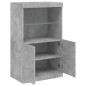 vidaXL Sideboard mit LED-Leuchten Betongrau 60,5x37x100 cm vidaXL Sideboard mit LED-Leuchten Betongrau 60,5x37x100 cm