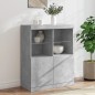 vidaXL Sideboard mit LED-Leuchten Betongrau 81x37x100 cm vidaXL Sideboard mit LED-Leuchten Betongrau 81x37x100 cm