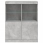 vidaXL Sideboard mit LED-Leuchten Betongrau 81x37x100 cm vidaXL Sideboard mit LED-Leuchten Betongrau 81x37x100 cm