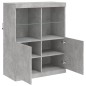 vidaXL Sideboard mit LED-Leuchten Betongrau 81x37x100 cm vidaXL Sideboard mit LED-Leuchten Betongrau 81x37x100 cm