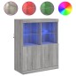 vidaXL Sideboard mit LED-Leuchten Grau Sonoma 81x37x100 cm vidaXL Sideboard mit LED-Leuchten Grau Sonoma 81x37x100 cm