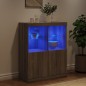 vidaXL Sideboard mit LED-Leuchten Grau Sonoma 81x37x100 cm vidaXL Sideboard mit LED-Leuchten Grau Sonoma 81x37x100 cm