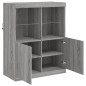 vidaXL Sideboard mit LED-Leuchten Grau Sonoma 81x37x100 cm vidaXL Sideboard mit LED-Leuchten Grau Sonoma 81x37x100 cm