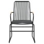 5-tlg. Garten-Essgruppe Schwarz PVC Rattan 5-tlg. Garten-Essgruppe Schwarz PVC Rattan