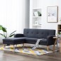 vidaXL Sofa in L-Form Stoffbezug 186 x 136 x 79 cm Dunkelgrau vidaXL Sofa in L-Form Stoffbezug 186 x 136 x 79 cm Dunkelgrau
