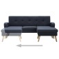 vidaXL Sofa in L-Form Stoffbezug 186 x 136 x 79 cm Dunkelgrau vidaXL Sofa in L-Form Stoffbezug 186 x 136 x 79 cm Dunkelgrau