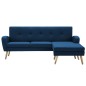 vidaXL Sofa in L-Form Stoffbezug 186 x 136 x 79 cm Blau vidaXL Sofa in L-Form Stoffbezug 186 x 136 x 79 cm Blau