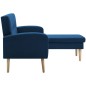 vidaXL Sofa in L-Form Stoffbezug 186 x 136 x 79 cm Blau vidaXL Sofa in L-Form Stoffbezug 186 x 136 x 79 cm Blau