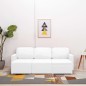 vidaXL 3-Sitzer Schlafsofa Modular Weiß Kunstleder vidaXL 3-Sitzer Schlafsofa Modular Weiß Kunstleder