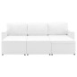 vidaXL 3-Sitzer Schlafsofa Modular Weiß Kunstleder vidaXL 3-Sitzer Schlafsofa Modular Weiß Kunstleder