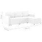 vidaXL 3-Sitzer Schlafsofa Modular Weiß Kunstleder vidaXL 3-Sitzer Schlafsofa Modular Weiß Kunstleder
