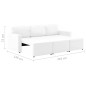 vidaXL 3-Sitzer Schlafsofa Modular Weiß Kunstleder vidaXL 3-Sitzer Schlafsofa Modular Weiß Kunstleder