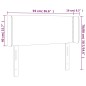 vidaXL LED Kopfteil Schwarz 93x16x78/88 cm Samt