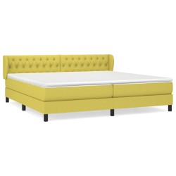 vidaXL Boxspringbett mit Matratze Grün 200x200 cm Stoff