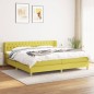 vidaXL Boxspringbett mit Matratze Grün 200x200 cm Stoff vidaXL Boxspringbett mit Matratze Grün 200x200 cm Stoff