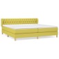 vidaXL Boxspringbett mit Matratze Grün 200x200 cm Stoff vidaXL Boxspringbett mit Matratze Grün 200x200 cm Stoff