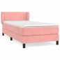 vidaXL Boxspringbett mit Matratze Rosa 100x200 cm Samt vidaXL Boxspringbett mit Matratze Rosa 100x200 cm Samt