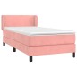 vidaXL Boxspringbett mit Matratze Rosa 100x200 cm Samt vidaXL Boxspringbett mit Matratze Rosa 100x200 cm Samt
