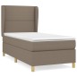 vidaXL Boxspringbett mit Matratze Taupe 90x190 cm Stoff vidaXL Boxspringbett mit Matratze Taupe 90x190 cm Stoff