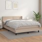 vidaXL Boxspringbett Matratze Cappuccino-Braun 140x190cm Kunstleder vidaXL Boxspringbett Matratze Cappuccino-Braun 140x190cm Kunstleder