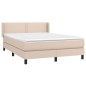 vidaXL Boxspringbett Matratze Cappuccino-Braun 140x190cm Kunstleder vidaXL Boxspringbett Matratze Cappuccino-Braun 140x190cm Kunstleder