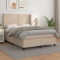 vidaXL Boxspringbett Matratze Cappuccino-Braun 140x190cm Kunstleder vidaXL Boxspringbett Matratze Cappuccino-Braun 140x190cm Kunstleder