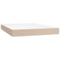 vidaXL Boxspringbett Matratze Cappuccino-Braun 140x190cm Kunstleder vidaXL Boxspringbett Matratze Cappuccino-Braun 140x190cm Kunstleder