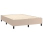 vidaXL Boxspringbett mit Matratze & LED Cappuccino-Braun 140x190cm vidaXL Boxspringbett mit Matratze & LED Cappuccino-Braun 140x190cm