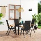 vidaXL 5-tlg. Garten-Essgruppe Schwarz und Braun vidaXL 5-tlg. Garten-Essgruppe Schwarz und Braun