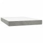 vidaXL Boxspringbett mit Matratze Hellgrau 140x190 cm Samt vidaXL Boxspringbett mit Matratze Hellgrau 140x190 cm Samt