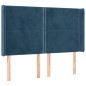 vidaXL Boxspringbett mit Matratze & LED Dunkelblau 140x190 cm Samt vidaXL Boxspringbett mit Matratze & LED Dunkelblau 140x190 cm Samt
