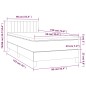 vidaXL Boxspringbett mit Matratze Creme 90x190 cm Stoff vidaXL Boxspringbett mit Matratze Creme 90x190 cm Stoff