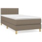 vidaXL Boxspringbett mit Matratze Taupe 90x190 cm Stoff vidaXL Boxspringbett mit Matratze Taupe 90x190 cm Stoff