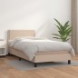 vidaXL Boxspringbett mit Matratze Cappuccino-Braun 80x200cm Kunstleder vidaXL Boxspringbett mit Matratze Cappuccino-Braun 80x200cm Kunstleder