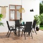 vidaXL 5-tlg. Garten-Essgruppe Schwarz vidaXL 5-tlg. Garten-Essgruppe Schwarz