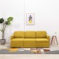 vidaXL Modulares 3-Sitzer-Schlafsofa Gelb Stoff vidaXL Modulares 3-Sitzer-Schlafsofa Gelb Stoff