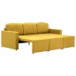 vidaXL Modulares 3-Sitzer-Schlafsofa Gelb Stoff vidaXL Modulares 3-Sitzer-Schlafsofa Gelb Stoff