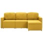 vidaXL Modulares 3-Sitzer-Schlafsofa Gelb Stoff vidaXL Modulares 3-Sitzer-Schlafsofa Gelb Stoff