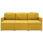 vidaXL Modulares 3-Sitzer-Schlafsofa Gelb Stoff vidaXL Modulares 3-Sitzer-Schlafsofa Gelb Stoff