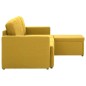 vidaXL Modulares 3-Sitzer-Schlafsofa Gelb Stoff vidaXL Modulares 3-Sitzer-Schlafsofa Gelb Stoff